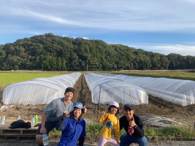 ビニールハウスづくり